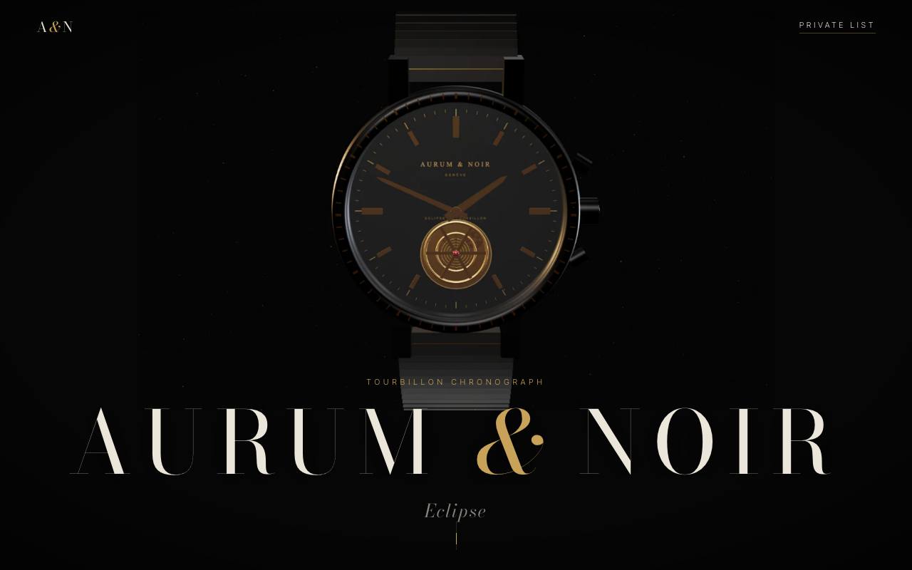 Aurum and Noir watch launch concept